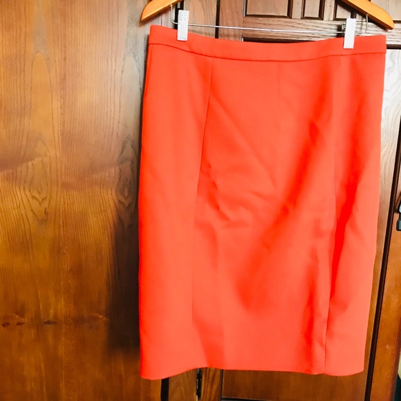 J. Crew Asymmetrical Zip Pencil Skirt in Flame - Picture 7 of 12